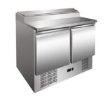 Stainless Steel Two Door Open Top Pizza Prep Counter – PS200